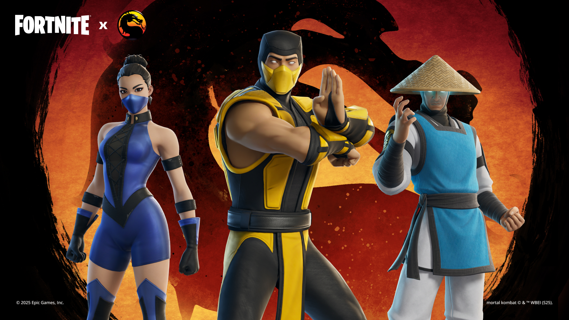 Fortnite Lawless Kitana Outfit Scorpion Outfit Raiden Outfit
